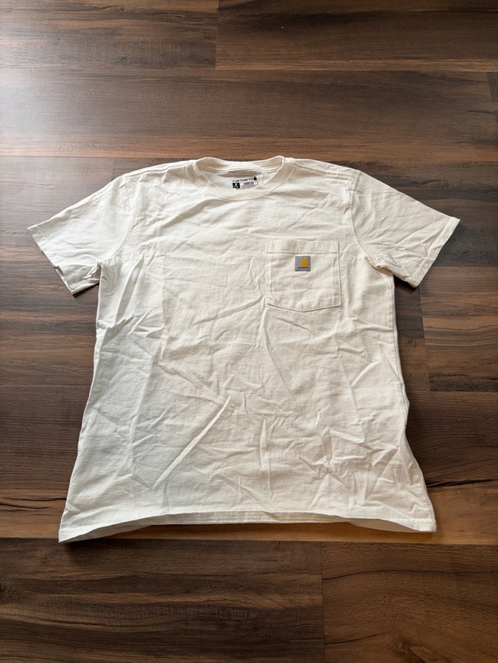 Carhartt Short-Sleeve Pocket Tee in Off-White/Cream Size Medium